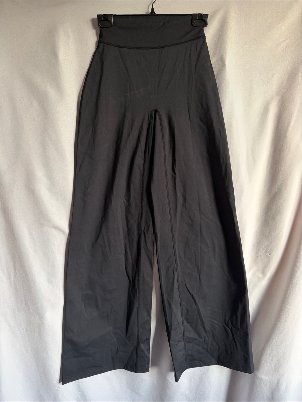 Wide Leg High-Waist Pants - Black